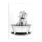 Stupell Industries Elephant In Tub Funny Animal Bathroom Wall Plaque Art